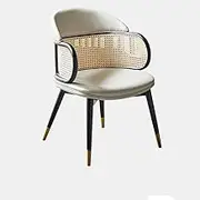 CVBFDB Wood Dining Chairs Seat Cushion Armrest Leisure Chair Ergonomic Relaxing Furniture