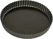 Bakemaster Quiche Pan Non-Stick Loose Base round Flan/Quiche Pan, Grey, 40032