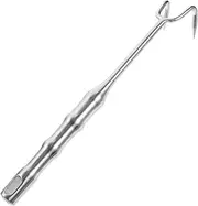 UTHCLO Stainless Steel Meat Flipper Hook Reusable Food Turner for BBQ Cooking and Meat Processing Easy to Clean Comfortable Grip for Chefs and