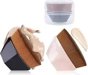 SNYHZ Foundation Brushes, 2 Pcs - Makeup Brush Set Foundation Brushes, Face Brush Multifunctional Flat Top Face Brush for Powder, Suitable for Cream,Liquid, Professional Flawless Brush with Bonus Protective Case