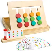 Preschool Learning Toys Slide Puzzle Color & Shape Matching Brain Teasers Logic