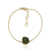 Natural raw peridot bracelets gold plated healing crystal bracelets for womens