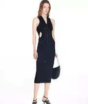 Dion Lee BLACK Snakeskin Midi Dress Size 8 - NWT - RRP$890