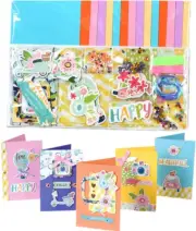 Gigicloud Paper Card Making Kits Colorful Handmade Greeting Card Kits DIY Mak...