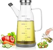 Olive Oil Dispenser Bottle,25OZ Vinegar Bottles Cooking Oil Dispenser Bottle,Large High Borosilicate Glass Oil Bottle for Cooking,with Drip Free Spout and Non Slip Bottom Fits in Home 750ml