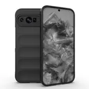 For Google Pixel 9 Pro XL 5G Case, Wavy Durable TPU Flannel Cover, Black