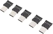 SWOOMEY 5pcs Type-c to USB OTG Adapter for Cell Phone Tablet Mbps Data Transfer Compatible Keyboards Mice Flash Drives USB-c Adapter for Easy Connectivity