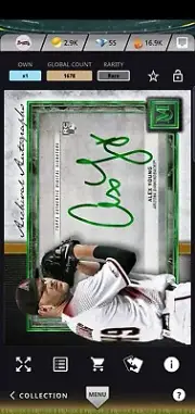 Topps Bunt Digital Museum Green Signature Alex Young Arizona Diamondbacks