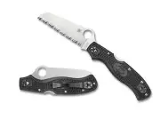 Spyderco Rescue 3 Knife C14SBK3 FLAT Ground Serrated VG10 Blade Black FRN Handle