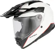 Acerbis Attack Logo Enduro Helmet, black-white, Size M for Men Black White