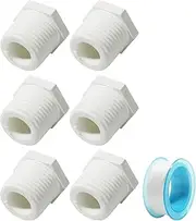 Zlirfy 6 Pieces 1/2 Inch NPT Water Heater Drain Plug,RV Hot Water Heater Drain Plug with Tape,Car Accessories 11630 91857 White Plastic Drain Plug,Compatible with RV Camper and Atwood Water Heater