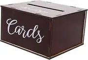 GARIOUANS Rustic Wedding Card Box Elegant Greeting Card Holder with Slot for Reception for Collecting Wishes Messages Multi Use Keepsake Container for Special Events