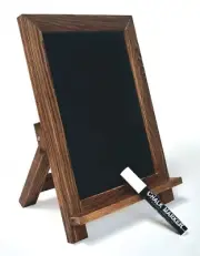 Rustic Wood Tabletop Chalkboard Sign 9.5" x 14" with White Marker