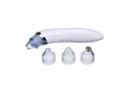 Electric Facial Pore Blemish Cleanser BlackHead Cleaner Vacuum Acne Remover Tool Kit-WHITE