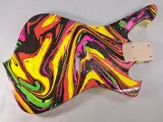 Swirled Maple Fireman Pbass guitar body fits Fender necks J1795