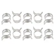 Spring Hose Clamp, 50pcs 65Mn Steel 11mm Low Pressure Air Clip, Nickel Plated