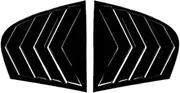 Car Rear Window Shutter Cover Trim Window Louver Side Vent Trim Compatible For BMW 5 Series E60 2004-2010 Replacement Gloss Black