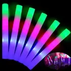10Pcs LED Light Up Foam Stick Multi Color Glow Stick Flashing Glow Wands 18.9in