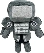 Skibidi Toilet Man Plush, Upgraded Titan TV Man Stuffed Plush Doll Funny Soft Anime Skibidi Toilet Boss Plush for Fans Kids Friends and Collectors Halloween Christmas Birthday Gift
