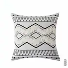 National Style Cushion Cover BlackWhite Pillowcase Sofa Cushion Cover Home Decor