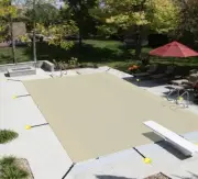 Inground Pool Cover Rectangle Winter Safety Mesh Pool Cover Home Swimming Pool