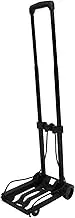 HOMSFOU Compact Foldable Hand Truck with Double Hook Ropes Lightweight Utility Cart for Moving Shopping Sturdy Base Pipe Construction Portable Design for