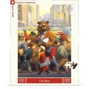 1000pc New York Puzzle Company Peter de Seve Puzzle 48x67.5cm City Bear 10+