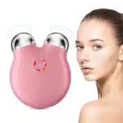 Mini Facial Massager with 3 Intensity Levels for Face Lifting Sculpting-Pink