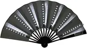 Xatteua Light Up Folding Fan,Glowing Handled Fan - Stage Performance Props for Wedding Night Club, Hot Weather Cooling Tools