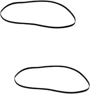 ETHZZLE 2pcs Rubber Turntable Belt Phonograph Record Player Belt Replacement 40cm Belt Driven