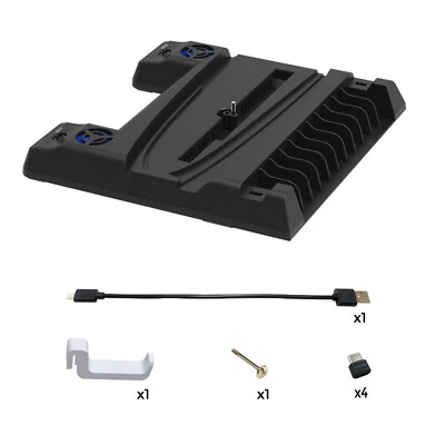 Multi Functional Cooling Fan Base Storage Rack Charging Stand For PS5/PS5 Slim