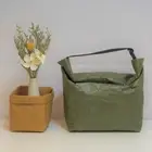 Men Women Adults Lunch Bags Box Picnic Reusable Water-Resistant HDPE Retro
