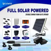 Full Solar Powered Double Swing Farm Gate Opener Automatic Motor 60W