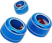 POEXIR for BMW, 5 6 7 Series F01 F07 F10 X5 X6 F15 F16 Alloy Car Volume Air Condition Knob Ring Audio Control Button Trim Cover Circle Car Air Conditioner Knob(Size:Blue)