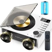 4000mAh Rechargeable CD Player with Dual Speakers, Bluetooth Desktop CD Playe...