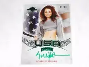 2014 Benchwarmer SCARLETT KEEGAN Hockey USA Green Foil Auto/10 PLAYBOY Playmate