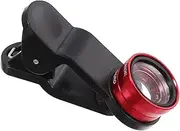 DOITOOL 2 Sets 3 1 Camera Lens Fisheye Camera Smartphone Telephoto Lens Phone Camera Attachment Macro Lens for Phone Smart Camera Clip on Phone Macro Lens Universal Phone Lens Fish Eye Red