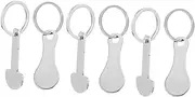 [jojofuny] 6Pcs Shopping Trolley Token Key Rings Lightweight Shopping Cart Release Key Keychain for Easy Access for Everyday Use and Key Decoration