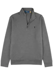 Polo Ralph Lauren Logo Half-zip Cotton-blend Jumper - Grey - Xxl XXL