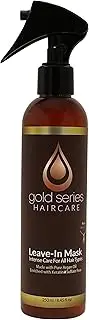 M Gold Series Leave-In Hair Mask – Argan Oil Hair Mask Enriched with Keratin – Nourishing and Gently Detangling Leave In Conditioner Spray For Curly Frizzy or Damaged Hair, 8.4 Fl.oz