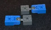 (2) 2x6 Blue / Dark Gray Ball Joint Swivel Assembly Technic ~ Lego NEW Parts ~