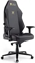 Noblerocker Gaming Chair Ergonomic PC Game Chair- Lumbar Support Headrest 4D Armrests Computer Chair, Big and Tall Comfortable Large, Black Pu, Regular