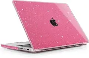 Mektron for M4 MacBook Pro 14-inch Case 2024 A3112 A3401 A3185 Compatible with 2023 M3 A2918 A2992 M2 A2779 2021 M1 A2442 Pro/Max Cover for Mac Pro 14", Glitter Rose Pink