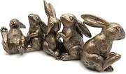 Meadowstone Lane Bunny Capers Statue for Home, Patio, Lawn, Yard, Office, Terrace & Outdoor Decorations - Sculpture Figurine for Garden Ornament & Yard Decor - Housewarming Garden Gifts