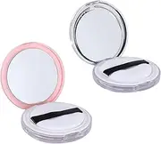 "Abbraccia" 2Pcs Compact Powder Container Empty Powder Box 5G for Girls and Women DIY Versatile Refillable Accessory Makeup Powder Case