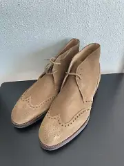 NIB Peal & Co. x Crockett & Jones Suede Chukka Boots 8.5 Olive
