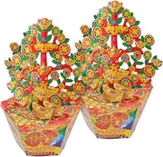 NUOBESTY Large Denomination Ghost Money Tree Pot Paper Tree for Ancestor Worship Ritual Burn Pot