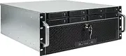 Inter-Tech 4U-4708 4HE Black Alloy Steel Rack Mount Storage Enclosure for Server with 8 Hot-Swap Racks and 2 SFF 6843 Ports
