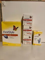 NIB Abbott FREESTYLE LITE Blood Glucose Monitoring System AND 3 BOXES OF STRIPS