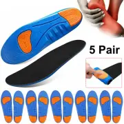 5Pair Orthotic Shoe Insoles for Plantar Fasciitis Flat Feet Arch Support Inserts